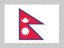 Nepal flag postage stamp